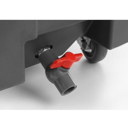 Thermoinsulation container thermos for mobile ice transport on wheels 110L