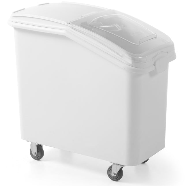 Cart catering container on wheels for bulk food products of the container 98L