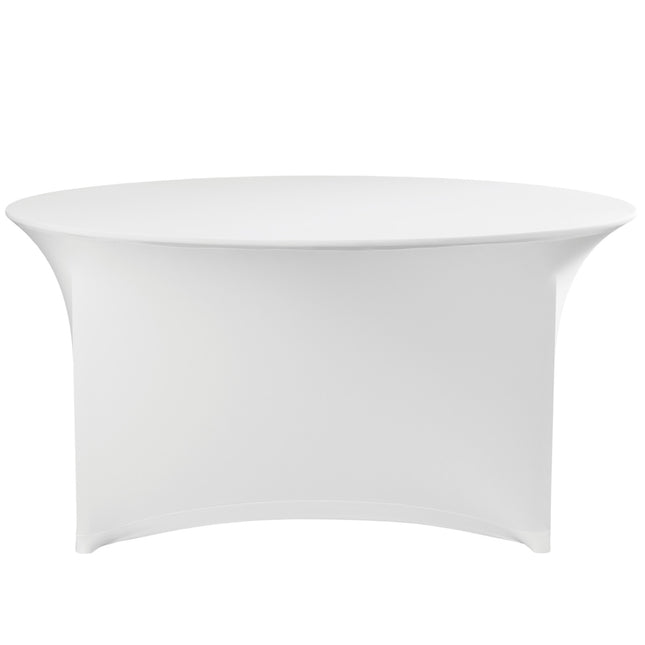 Hendi Round cover without ironing wed. 180cm fabric Jersey white