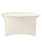 Round round without ironing Wed 180cm fabric Jersey Cream - Hendi 814444