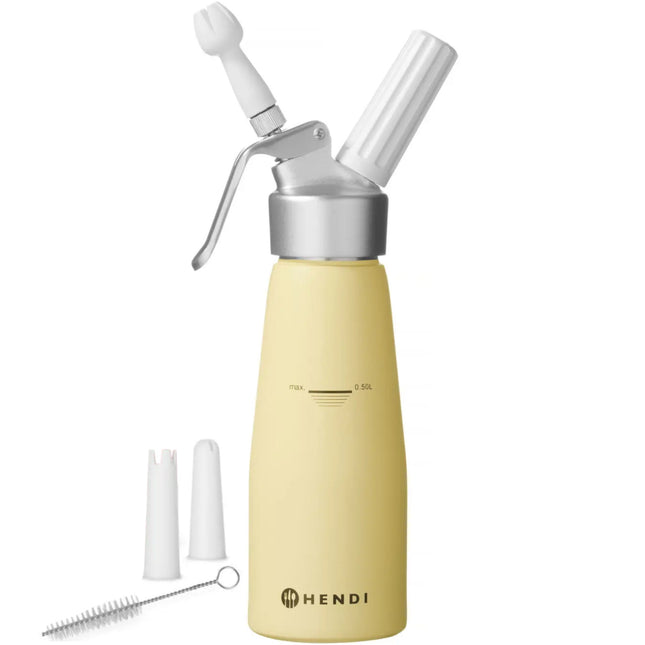 Siphon for whipped pastel cream yellow 0,5 L - Hendi 975855