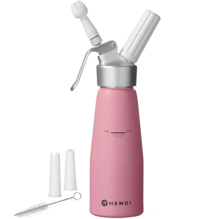 Siphon for whipped cream Pastel Pink 0,5 L - Hendi 975886