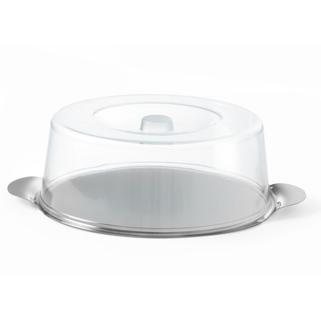 Hendi Stainless steel tray with transparent cover round wed. 300mm