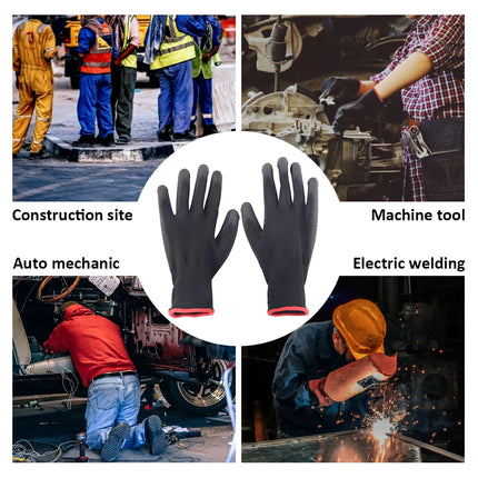 Gloves used in various work environments including construction, auto mechanics, and welding.