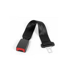Black and red car seat belt on a white background