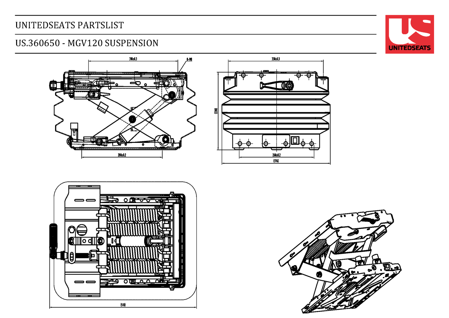 MGV120 mehāniskā piekare