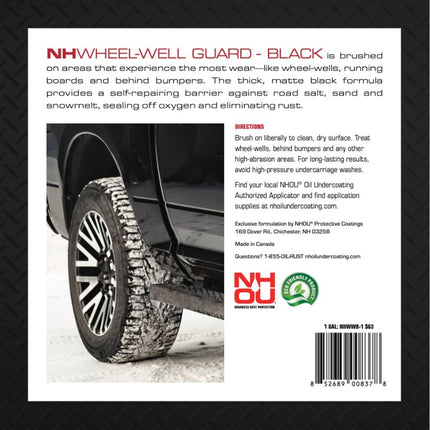 NHOU riteņu arkas aizsargs, melns, HD – 400 g | Izturīgs rūsas pārklājums