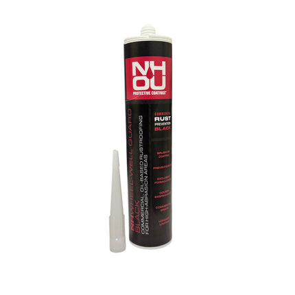 NHOU rust protective coating can with applicator on a white background