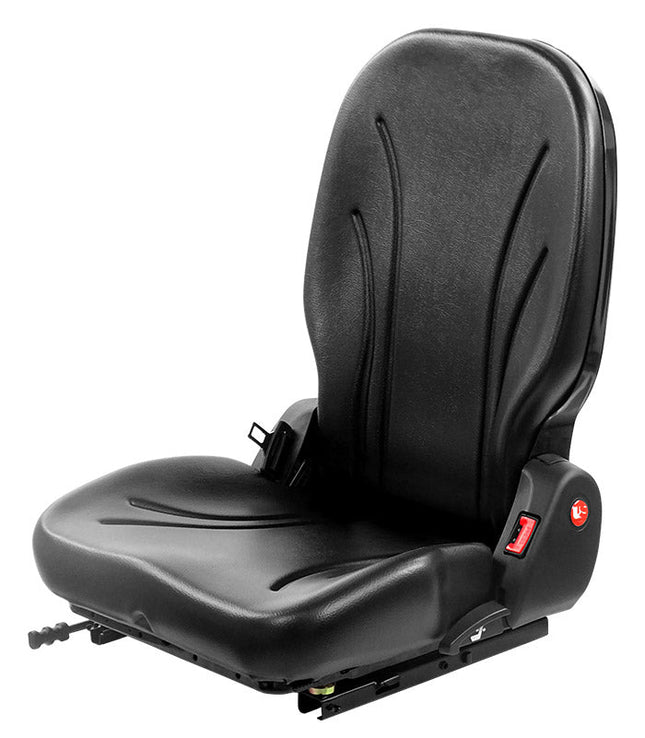 Black vehicle seat with adjustable features on a white background, branded as UnitedSeats.