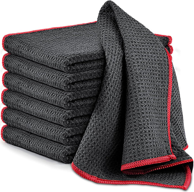 Navy blue textured square with a red border on a white background