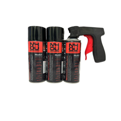 NHOU® Melnās rūsas novēršanas aerosols – 3 × 400 ml + smidzināšanas rokturis