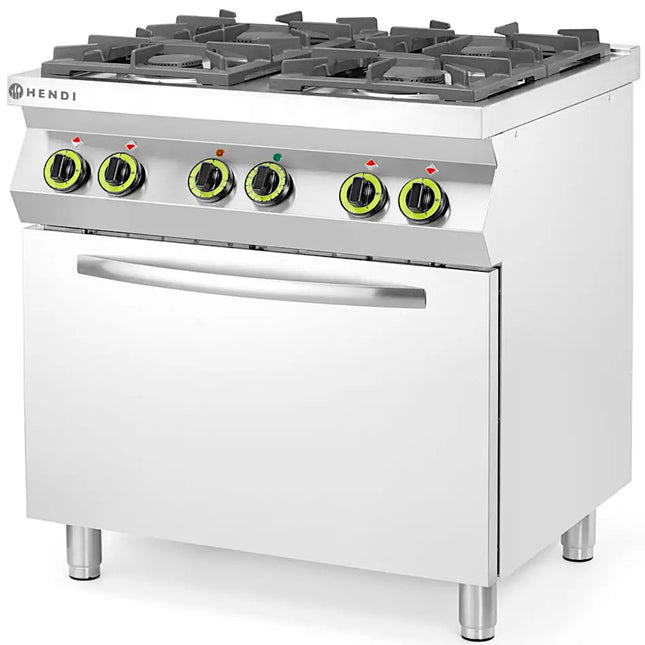 Hendi Gas Kitchen 4 burners with electric convection oven GN1/1 Kitchen Line