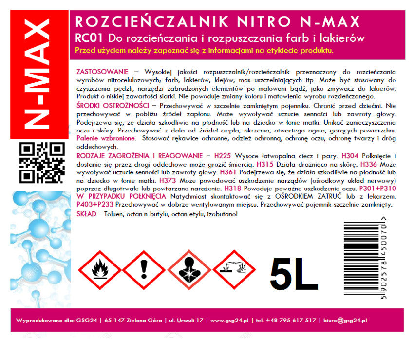 GSG24 NITRO RC-01 N-MAX 5L solvent thinner – image 2