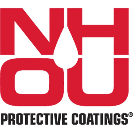 Logo of NHOU Protective Coatings with red and black text on a white background