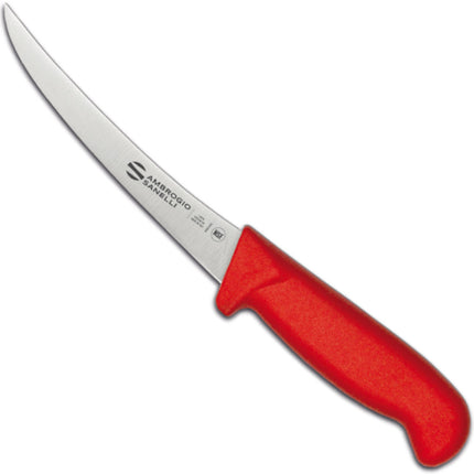 Ambrogio Sanelli Curved boning knife SUPRA COLORE HACCP 130/290 mm - red