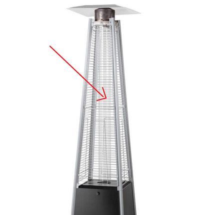 Tuba glass tube for gas lamp heater PIRAMIDA