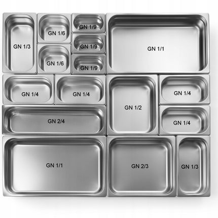 Container GN 2/4 Stainless steel Profi Line 100 mm - Hendi 801666