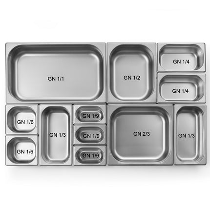 Container GN 1/2 100 mm stainless steel - Hendi 800331